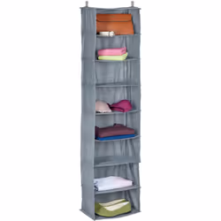 Vous cherchez à mettre un peu d’ordre dans votre armoire ? Accrochez cette étagère suspendue ! Les 8 compartiments sont prati ...