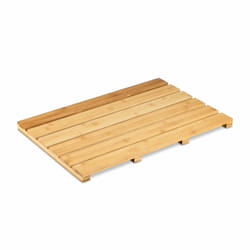 Relaxdays - tapis de bain en bambou, 54x36 cm, caillebotis pour sauna, douche, intérieur & extérieur, antidérapant, nature