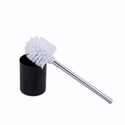 Relaxdays - Serviteur wc non fixe, brosse, porte-brosse, étagère, h x l x p : 84 x 25 x 30 cm, argenté et marron - Vue supplémentaire 6