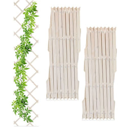 Relaxdays Tuteur à tomates en lot de 3, extensible, pour plantes grimpantes, 180 cm, pour jardin, balcon, blanc