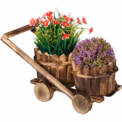 Vous souhaitez mettre en évidence vos jolis trésors verts ? Alors cette jardinière est idéale ! Elle est conçue en bois de sa ...
