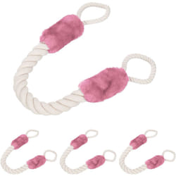 Relaxdays - Butoir de porte, lot de 4, arrêt, sécurité, 60cm, anti-pincement pour enfants & animaux, crème, rose