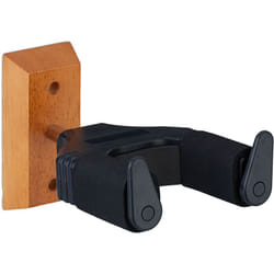 Relaxdays - Support mural pour votre guitare, porte-guitare avec mécanisme de fermeture automatique, noir et nature