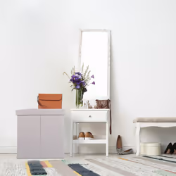 Tabouret de rangement, rembourré, pouf pliable, salon, entrée, HxLxP : 49 x 48,5 x 27 cm, beige - Relaxdays