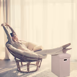 Tabouret de rangement, rembourré, pouf pliable, salon, entrée, HxLxP : 49 x 48,5 x 27 cm, beige - Relaxdays