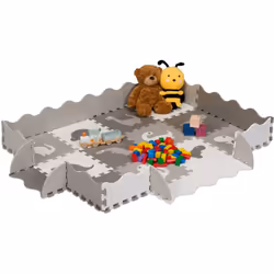 Ce joli puzzle composé de jolis dinosaures fera parfaitement office de surface de jeu pour votre bout de chou ! Le tapis se c ...