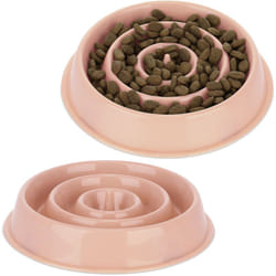 Relaxdays - Gamelle anti-glouton, lot de 2, repas pour chiens, 400 ml, digestion lente, compatible avec lave-vaisselle, rose