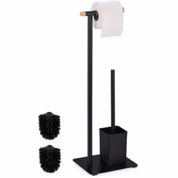 Avec ce serviteur WC chic, votre papier toilette et votre brosse WC sont toujours à portée de main ! Vous pourrez placer ce s ...