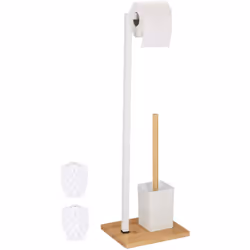 Avec ce serviteur WC chic, votre papier toilette et votre brosse WC sont toujours à portée de main ! Vous pourrez placer ce s ...