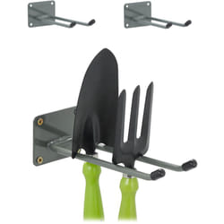 Relaxdays Porte-outils mural en lot de 3, pour le garage, l’atelier ou la cave, en acier, longueur : 24 cm, anthracite