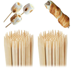 Relaxdays - Pics brochettes bambou set de 200 accessoires barbecue grill guimauve 90 cm de long, nature
