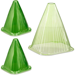 Reaxdays Cloche à salade, lot de 20, en PVC, protection contre le gel et les escargots, HLP : 22 x 19 x 19 cm, verte