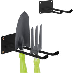Relaxdays - Porte-outils mural en lot de 2, pour le garage, l'atelier ou la cave, longueur : 24 cm, noir