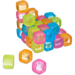Glaçon réutilisable, lot de 36, xxl, en plastique, pour votre boisson préférée, coloré - Relaxdays