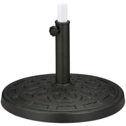 Pied de parasol, pour tubes de parasol de 38-50 mm, d : 50 cm, balcon, jardin, imitation fonte, support, vert - Relaxdays