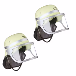 Ce casque de pompier jaune en lot de 2 sera parfait pour votre petit ou votre petite qui rêve de devenir pompier et combattre ...