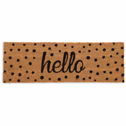 Accueillez chaleureusement vos invités en plaçant ce joli tapis doté de l’inscription « Hello » à votre entrée ! Fabriqué en  ...