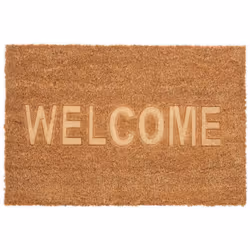 Ce paillasson décoratif doté de l’inscription « Welcome » apportera une superbe touche à votre entrée ! Fabriqué en fibres de ...