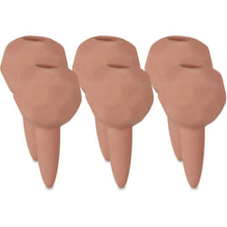 Arrosage en terre cuite, en lot de 6, diamètre : 6 cm, arrosage dosé de vos trésors verts, marron - Relaxdays