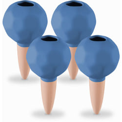 Arrosage en terre cuite, en lot de 6, diamètre : 6 cm, arrosage dosé de vos trésors verts, marron et bleu - Relaxdays
