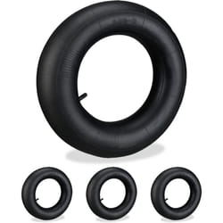 Relaxdays - Chambre à air 3.50-8, lot de 4, pour diable, chariot de jardin, brouette, avec valve, caoutchouc, noir