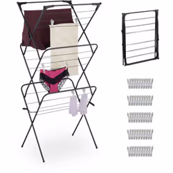 Faire sécher le linge prend souvent plus de place que prévu. Ce séchoir à linge compact vous offre enfin une solution pratiqu ...