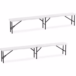 Ces deux bancs pliables sont parfaits comme sièges flexibles pour les barbecues sur le balcon ou dans le jardin, ainsi que po ...