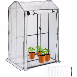 Vous souhaitez cultiver diverses herbes et légumes dans votre jardin ? Alors, cette serre de balcon transparente est faite po ...