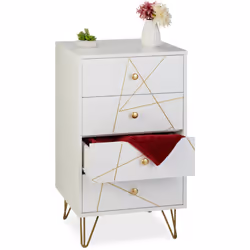 Si vous êtes à la recherche d’un rangement supplémentaire pour votre intérieur, alors ce meuble à 4 tiroirs est idéal ! Utili ...