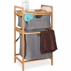 Marre du linge sale qui traîne de partout dans la salle de bain ? Alors ce superbe meuble est ce qu'il vous faut ! Les corbei ...