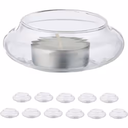 Illuminez vos moments spéciaux avec ce lot de 12 photophores flottants en verre transparent ! Les porte-bougies sont parfaits ...