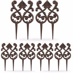 Ces 6 bordures décoratives en fonte de fer vous permettent d'aménager et d'embellir votre jardin rapidement et facilement. El ...