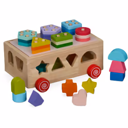 Cette boîte à formes éveillera certainement la curiosité de votre enfant. En insérant chaque forme géométrique dans la bonne  ...