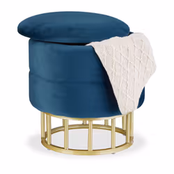 Cet élégant tabouret recouvert de velours et doté de pieds en métal apportera une touche élégante dans tous les intérieurs. Q ...