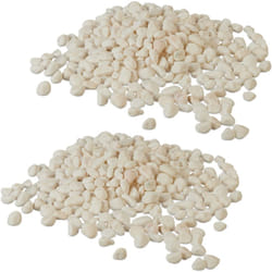 Relaxdays - Graviers décoratifs pour le jardin, 10 kg, 5 - 15 mm, en marbre, parterre, pot de fleurs, tombe, blanc