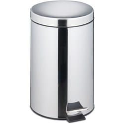 Relaxdays - poubelle de cuisine, 20 litres, acier inoxydable, seau amovible, avec pédale, argentée