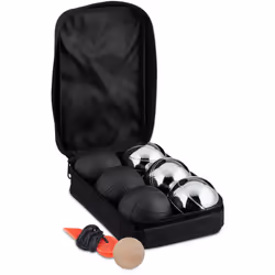 Ce set de boules de pétanque ravira les petits comme les grands ! Il se compose de 6 boules, d'un étui, d'un mesureur et d'un ...