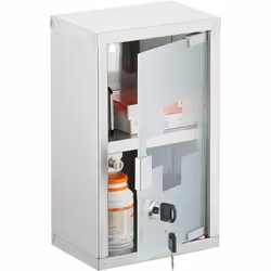 Envie de mettre un peu d'ordre dans vos médicaments ? Alors cette armoire est faite pour vous ! Elle dispose de 2 compartimen ...