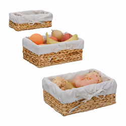 Relaxdays 10050085, Coton, Fibre, Fer, Crème, Naturel, Rectangle, 305 mm, 230 mm, 120 mm
