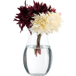 Relaxdays - Grand vase décoratif, pour vos fleurs, en verre, dimensions h x d : 26 x 15 cm, transparent
