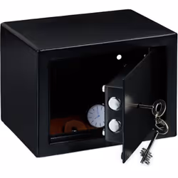 Protégez vos objets de valeur avec ce petit coffre-fort à clé. Le coffre est parfait pour stocker votre passeport, votre arge ...