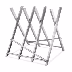 Relaxdays Chevalet de sciage pliable charge maximale 150 kg acier HLP 82 x 83 x 80 cm pour couper le bois argenté
