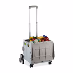 Découvrez le plaisir de faire vos emplettes avec ce chariot à roulettes pliable. Grâce à son grand volume et sa capacité de c ...