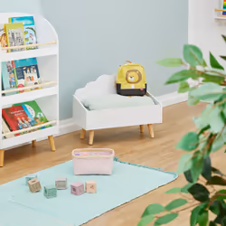 Relaxdays 10050146 Coffre de rangement pour jouets Autonome Blanc