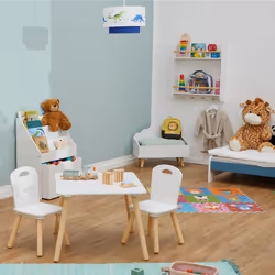 Relaxdays 10050149 Naturel, Blanc Panneaux MDF, Bois