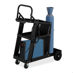 Relaxdays Chariot soudure 3 niveaux emplacement pour bouteille de gaz supporte jusquà 90 kg HLP 88x40x71 cm noir