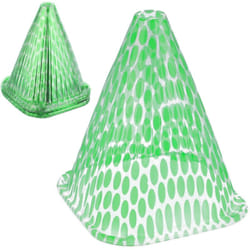Relaxdays Cloches à salade, lot de 10, protection contre gel et limaces, 22x19x19 cm, en plastique PET, vert/transparent