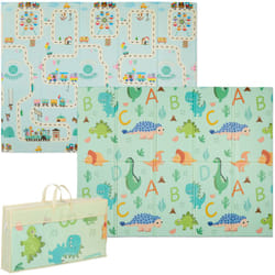 Relaxdays - Tapis de jeu pliable, sans polluants, réversible, 200 x 150 cm, en mousse xpe, tapis rampant bébé, multicolore