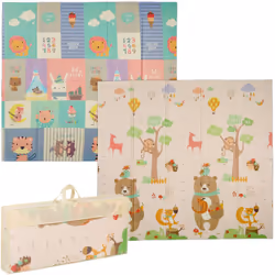 Offrez à votre bout de chou un superbe espace de jeu avec ce tapis pour bébés et petits enfants ! Les motifs mignons des deux ...