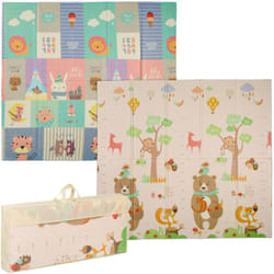 Relaxdays - Tapis de jeu pliable, sans polluants, 200x180 cm, en mousse xpe, tapis rampant, enfant, bébé, multicolore